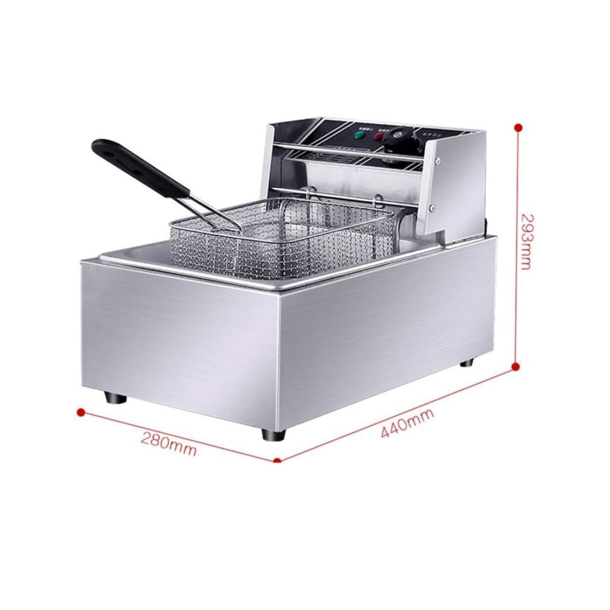 Friteuză electrică din inox, 6 L, termostat și protecție la supraîncălzire - imagine 5