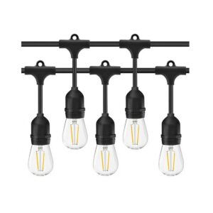 Ghirlandă luminoasă LED solară, 20 m, 20 becuri E27, lumină alb cald, pentru exterior
